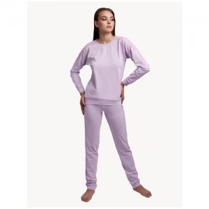 Костюм женский 37280539 оверсайз с брюками пижама теплая со штанами хлопок кружевная одежда для девушек дома Mon Plaisir. Цвет: фиолетовый