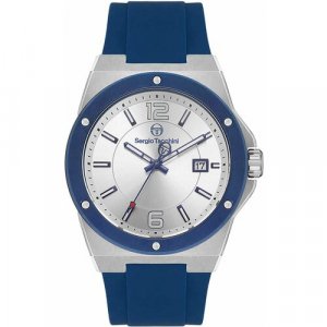 Наручные часы , серебряный, синий SERGIO TACCHINI. Цвет: серый/синий/серебристый