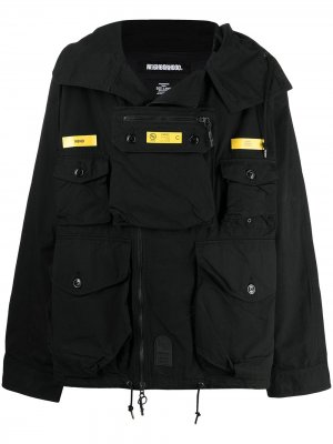 Куртка с накладными карманами и капюшоном Neighborhood. Цвет: черный