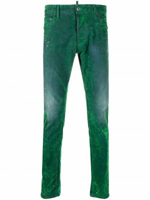 Acid-wash skinny jeans Dsquared2. Цвет: зеленый