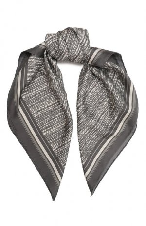 Шелковый платок Kiton. Цвет: серый