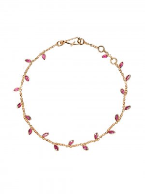 Золотой браслет Vine Leaf с рубинами Annoushka. Цвет: желтый