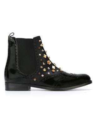 Декорированные ботинки челси Dolce & Gabbana. Цвет: чёрный