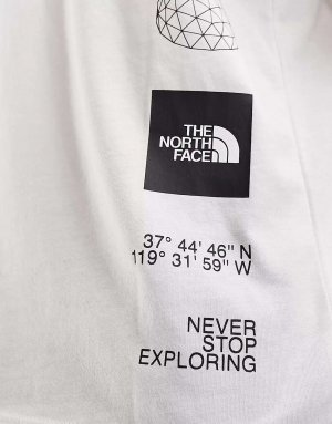 Кремовая футболка с рисунком на спине Foundation The North Face. Цвет: бежевый