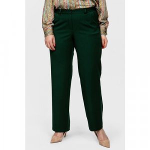 Брюки чинос  демисезонные, прямой силуэт, повседневный стиль, карманы, размер 62, зеленый SVESTA. Цвет: зеленый