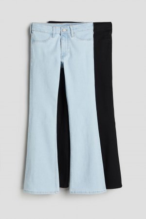 Комплект из 2 джинсов с расклешенными штанинами H&M