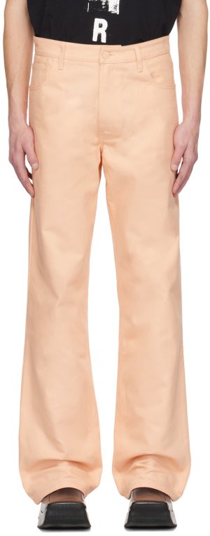 Розовые широкие джинсы Raf Simons