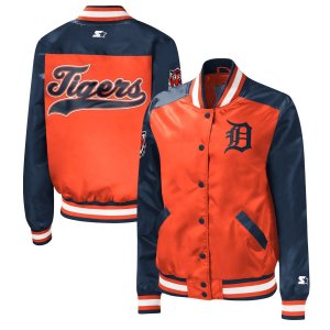Женская стартовая оранжевая куртка на кнопках Detroit Tigers Legend Starter