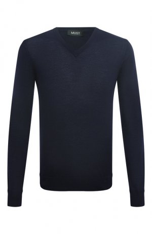 Пуловер из кашемира и шелка MUST. Цвет: синий