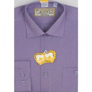 Школьная рубашка , размер 110-116, фиолетовый Tsarevich. Цвет: фиолетовый