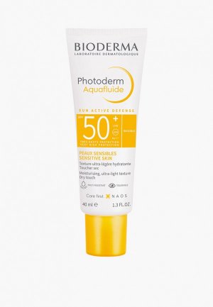 Флюид солнцезащитный Bioderma Photoderm аквафлюид SPF50+, 40 мл. Цвет: прозрачный