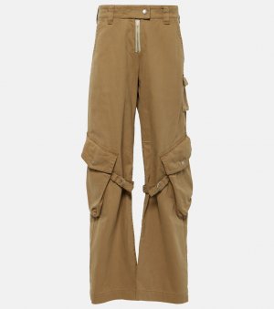 Хлопковые брюки карго potinal с поясом , бежевый Acne Studios