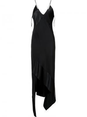 Вечернее платье с асимметричным подолом Narciso Rodriguez. Цвет: чёрный