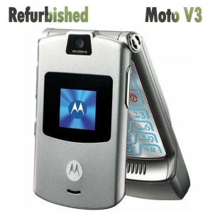 Восстановленный оригинальный разблокированный мобильный телефон Razr V3-раскладушка Motorola