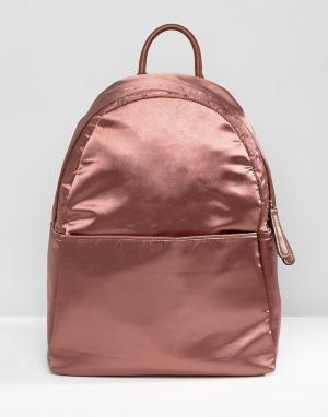 Атласный рюкзак медного цвета Glamorous. Цвет: розовый
