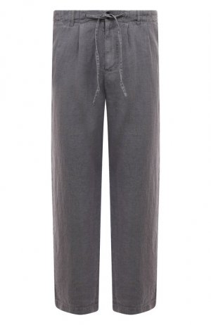 Льняные брюки Hannes Roether. Цвет: серый