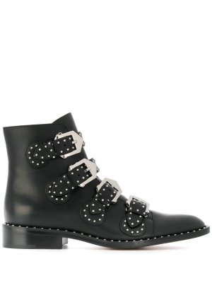 Ботинки с пряжками и заклепками Givenchy. Цвет: черный