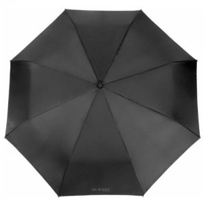 Зонт-крюк автоматический X-tra Solide Noir.uni, суперпрочный 3 сложения, Черный Isotoner. Цвет: черный