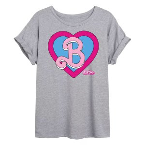 Детская струящаяся футболка  Movie Heart Crest , серый Barbie