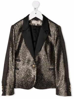 Пиджак с блестками ELIE SAAB JUNIOR. Цвет: золотистый