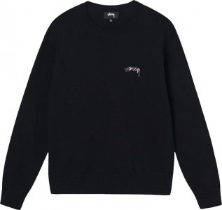 Свитер Care Label Sweater 'Black', черный Stussy