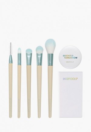 Набор кистей для макияжа Ecotools Eye Shine Bright Kit. Цвет: бежевый