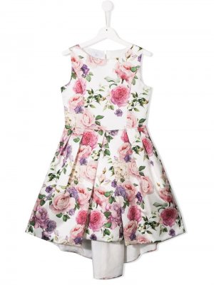 Платье с цветочным принтом Petit. Цвет: белый