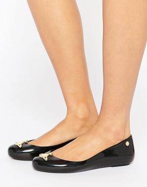 Черные туфли на плоской подошве Vivienne Westwood For Melissa. Цвет: черный