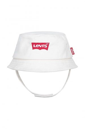 Levi's Детская хлопковая шапка LAN LEVIS BATWING BUCKET CAP, бежевый Levi's