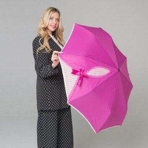 Зонт, розовый FLIORAJ. Цвет: розовый