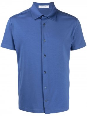 Рубашка из джерси с короткими рукавами Cruciani. Цвет: синий