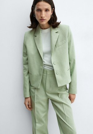Пиджак Mango SEVILLA. Цвет: зеленый