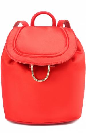 Рюкзак из атласа с кожаной отделкой Diane Von Furstenberg. Цвет: красный