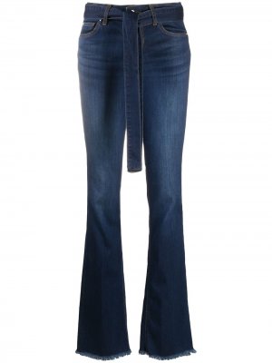 Расклешенные джинсы с завязками LIU JO. Цвет: синий