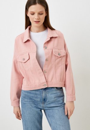 Куртка джинсовая Lulez. Цвет: розовый