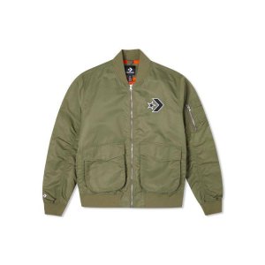 Винтажная мужская куртка-бомбер свободного кроя с логотипом Arrow, верхняя одежда, зеленая 10024169-A02 Converse