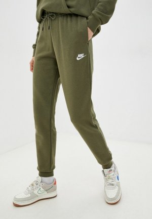 Брюки спортивные Nike W NSW ESSNTL FLC MR PNT RG. Цвет: хаки