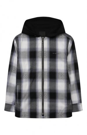 Хлопковая куртка Givenchy. Цвет: чёрно-белый