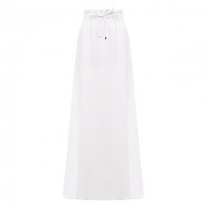 Льняная юбка Kiton. Цвет: белый