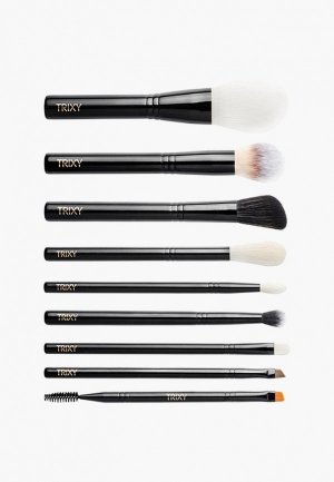 Набор кистей для макияжа Trixy Beauty FULL BOX 9 шт. Цвет: черный