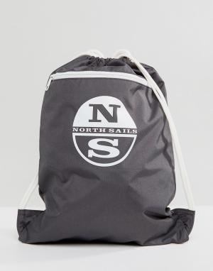 Серый спортивный рюкзак North Sails. Цвет: серый