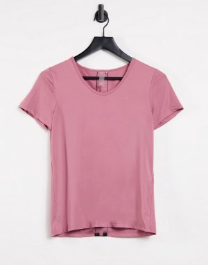 Розовая спортивная футболка с короткими рукавами и V-образным вырезом Bako-Розовый цвет Only Play