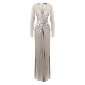Платье из вискозы Ralph Lauren. Цвет: серый