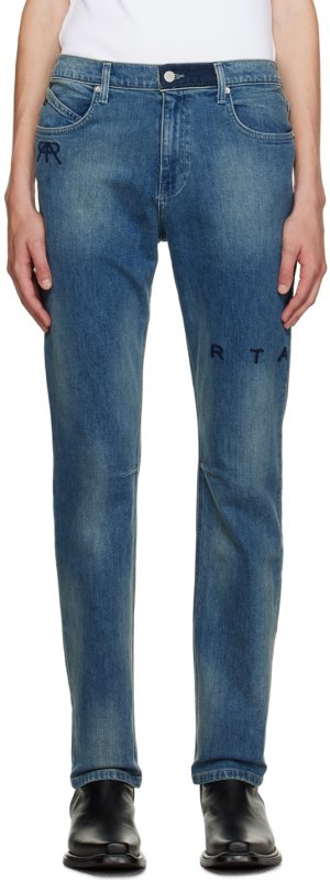 Синие зауженные джинсы RTA