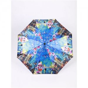 Зонт, мультиколор ZEST. Цвет: бирюзовый/синий/голубой