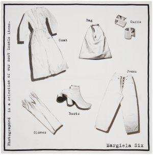 Белый платок с принтом MM6 Maison Margiela
