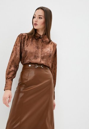 Блуза Lik Fashion. Цвет: коричневый