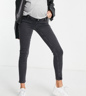 Черные джинсы из переработанного хлопка со вставкой поверх животика -Черный цвет Topshop Maternity
