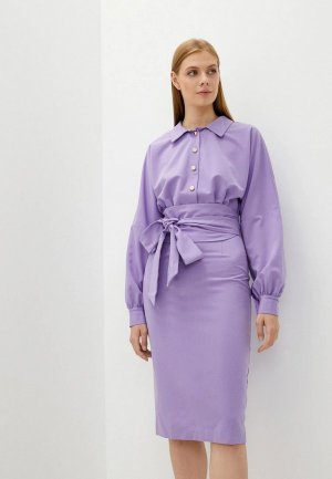 Платье Avemod. Цвет: фиолетовый