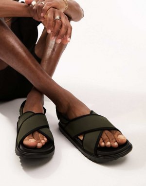 Технические сандалии цвета хаки ASOS DESIGN